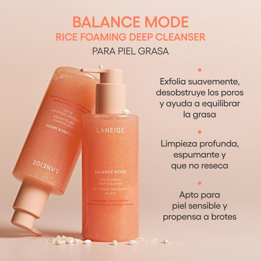 BALANCE MODE RICE FOAMING DEEP GEL CLEANSER (GEL LIMPIADOR ESPUMANTE)